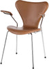 Fritz Hansen Series 7 Armchair Leather, Grace Walnut