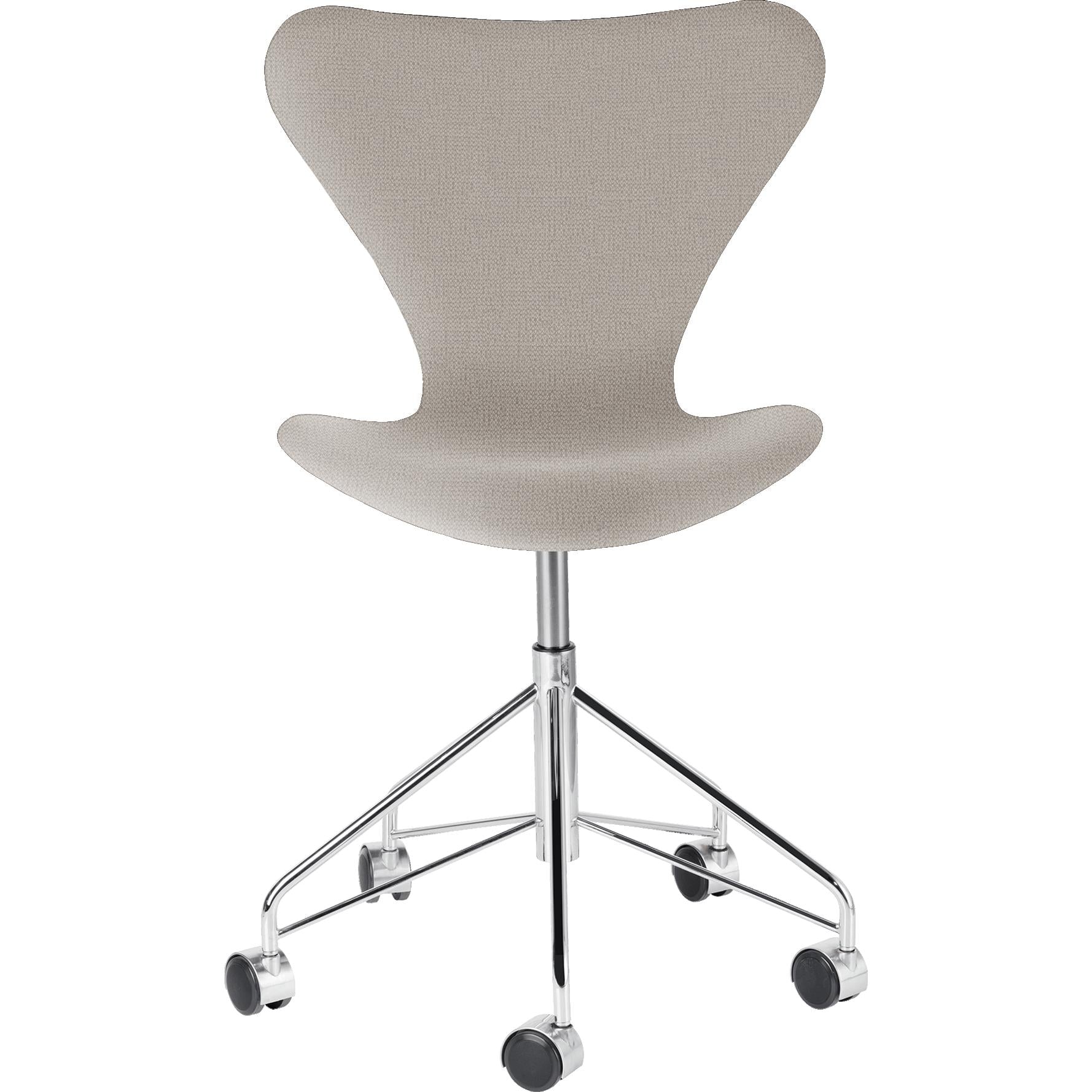 Fritz Hansen Series 7 Obrotowe krzesło pełne tapicerka Christianshavn, Light Beige