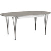 FRITZ HANSEN SUPER ELLIPSE STALE STALE Chrome 100 x170/270 cm, czarny laminat