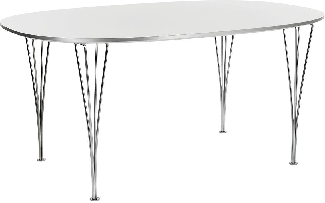 Fritz Hansen Super Ellipse Table 100 X170 Cm, White Laminate