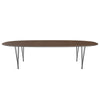 Fritz Hansen Superellipse Dining Table Black/Walnut Veneer, 300x130 Cm