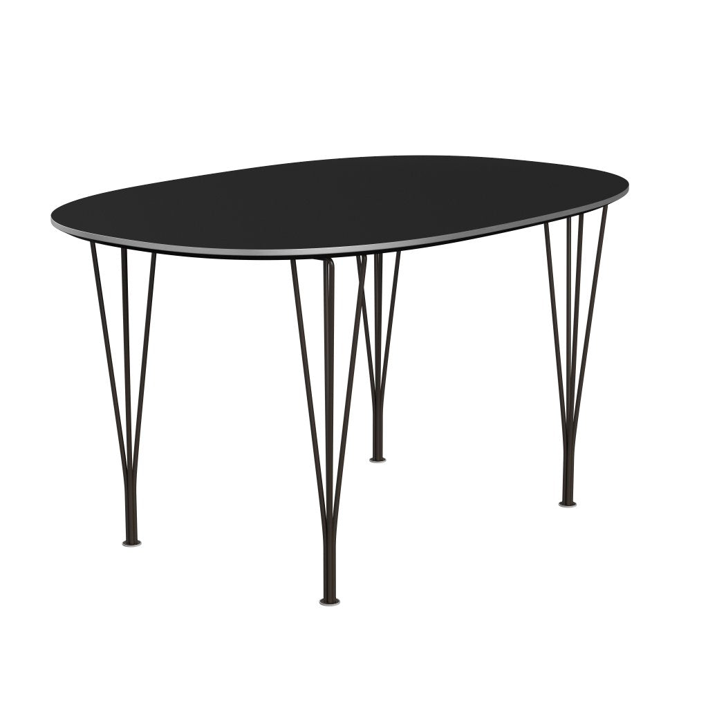 [product_category]-Fritz Hansen Superellipse Dining Table Brown Bronze/Black Fenix Laminates, 135x90 Cm-Fritz Hansen-B611-FXBLL-SPAL-DBPC-FRI-2