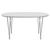 Fritz Hansen Superellipse Dining Table Chrome/White Fenix Laminates, 150x100 Cm