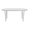 FRITZ HANSEN SUPERILIPSE TABLE STALE Chrome/White Fenix ​​Laminates, 170x100 cm