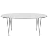 FRITZ HANSEN SUPERILIPSE TABLE STALE Chrome/White Fenix ​​Laminates, 180x120 cm