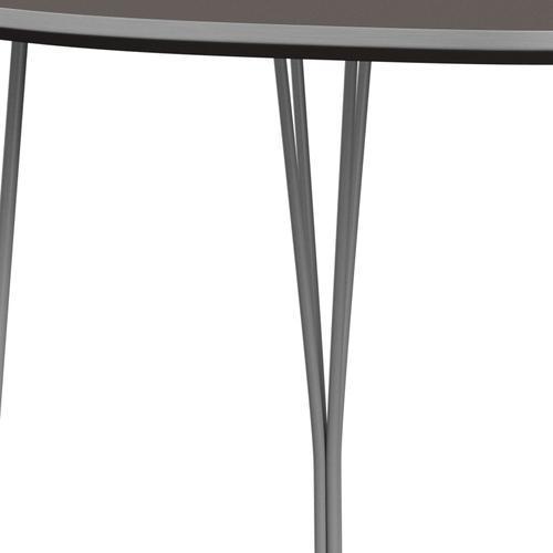 [product_category]-Fritz Hansen Superellipse Dining Table Grey Powder Coated/Grey Fenix Laminates, 170x100 Cm-Fritz Hansen-B616-FXGRL-SPAL-GRBA-FRI-4