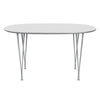 FRITZ HANSEN SUPERILIPSE TABLE STILE SIRVEGREY/White Fenix ​​Laminates, 135x90 cm