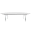 FRITZ HANSEN SUPERILIPSE TABLE STILE SIRVEGREY/White Fenix ​​Laminates, 300x130 cm