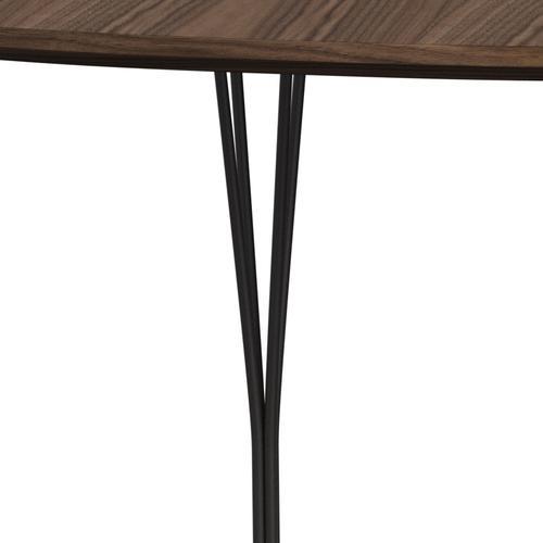 [product_category]-Fritz Hansen Superellipse Dining Table Warm Graphite/Walnut Veneer With Walnut Table Edge, 180x120 Cm-Fritz Hansen-B613-WAL001-WAL001-WARGRA-FRI-4