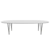 Fritz Hansen Superellipse Dining Table Warm Graphite/White Fenix Laminates, 300x130 Cm