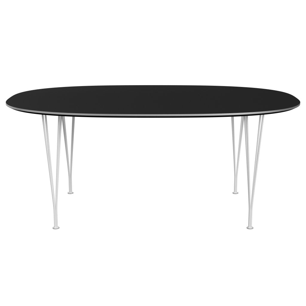 [product_category]-Fritz Hansen Superellipse Dining Table White/Black Fenix Laminates, 180x120 Cm-Fritz Hansen-B613-FXBLL-SPAL-DRWH-FRI-1