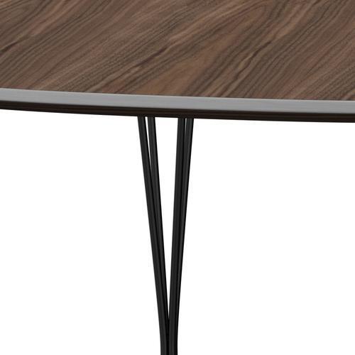 [product_category]-Fritz Hansen Superellipse Extendable Table Black/Walnut Veneer, 300x120 Cm-Fritz Hansen-B619-WAL001-SPAL-DRBL-FRI-4