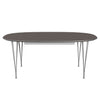 Fritz Hansen Superellipse Extending Table Grey Powder Coated/Grey Fenix Laminates, 300x120 Cm