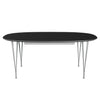 Fritz Hansen Superellipse Extending Table Nine Grey/Black Fenix Laminate, 300x120 Cm