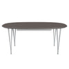 Fritz Hansen Superellipse Extending Table Silvergrey/Grey Fenix Laminates, 300x120 Cm