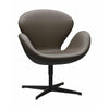  Svanen Lounge Chair Leather Black/Essential Dark Brown