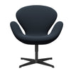  Swan Lounge Chair Black Lacquered/Capture Blue