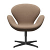  Swan Lounge Chair Black Lacquered/Capture Sand/Brown