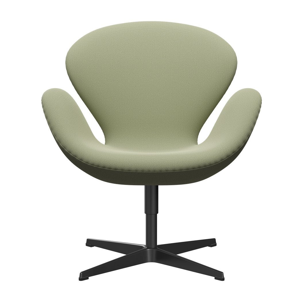 [product_category]-Fritz Hansen Swan Lounge Chair, Black Lacquered/Capture Soft Green-Fritz Hansen-3320-CP5101-BLLA-FRI-1