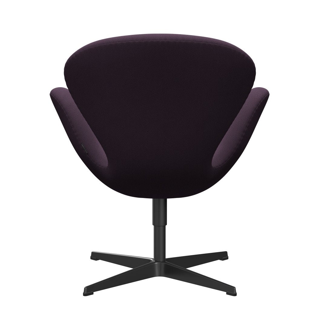 [product_category]-Fritz Hansen Swan Lounge Chair, Black Lacquered/Capture Violet Dark-Fritz Hansen-3320-CP7001-BLLA-FRI-4