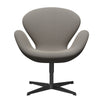  Swan Lounge Chair Black Lacquered/Capture Warm Grey