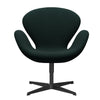  Swan Lounge czarny lakier/Christianshavn Dark Green