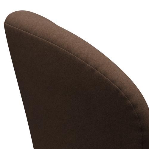 [product_category]-Fritz Hansen Swan Lounge Chair, Black Lacquered/Divina Dark Brown (356)-Fritz Hansen-3320-DIV356-BLLA-FRI-5