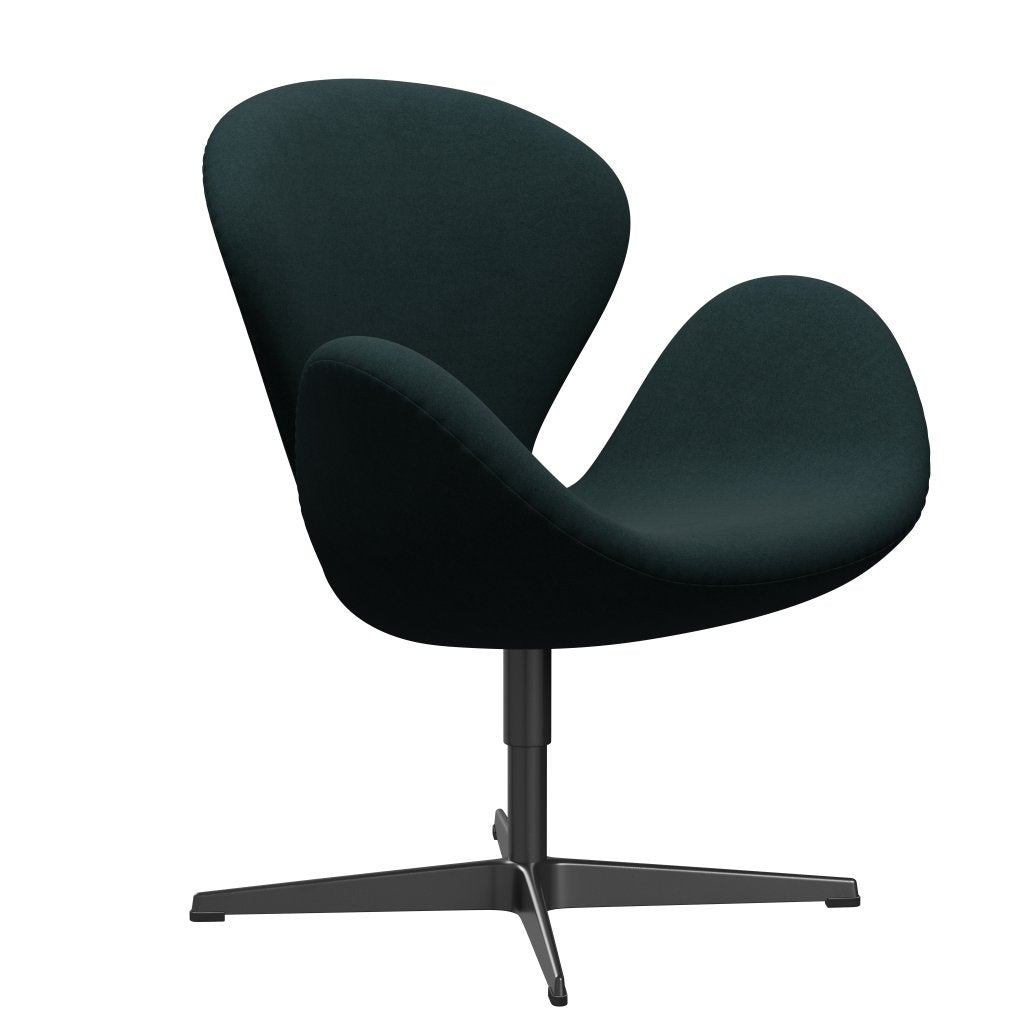 [product_category]-Fritz Hansen Swan Lounge Chair, Black Lacquered/Divina Dark Green (886)-Fritz Hansen-3320-DIV886-BLLA-FRI-2