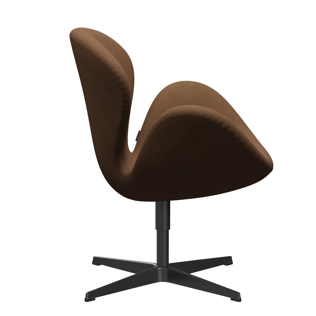 [product_category]-Fritz Hansen Swan Lounge Chair, Black Lacquered/Divina Light Brown-Fritz Hansen-3320-DIV334-BLLA-FRI-3