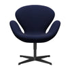  Swan Lounge czarny lakier/Divina MD Midnight Blue