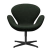 Fritz Hansen Swan Lounge, czarny lakier/Divina Md Moss Green