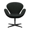  Swan Lounge Chair Black Lacquered/Divina Melange Salt & Pepper