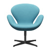  Swan Lounge czarny lakier/Divina Turquoise Light