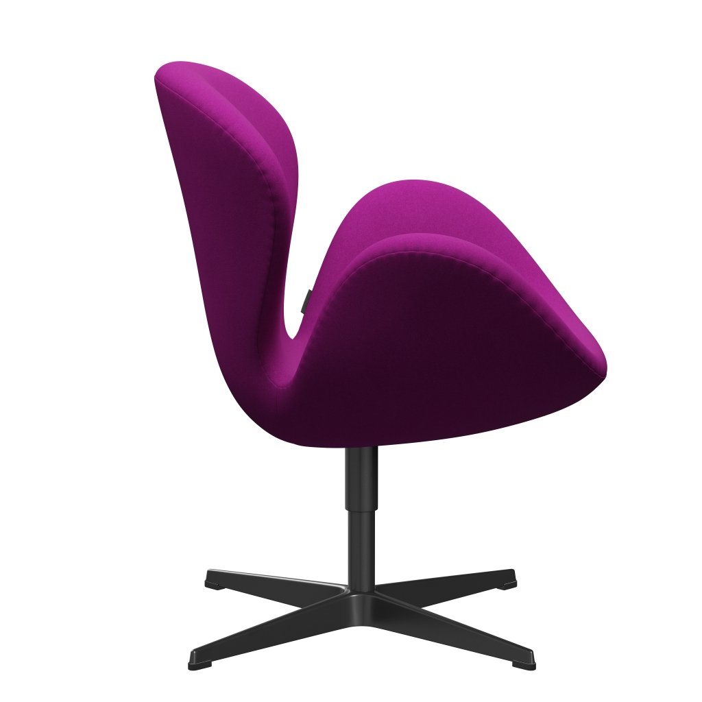 [product_category]-Fritz Hansen Swan Lounge Chair, Black Lacquered/Divina Violet (666)-Fritz Hansen-3320-DIV666-BLLA-FRI-3