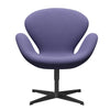  Swan Lounge Chair Black Lacquered/Fame Blue Violet