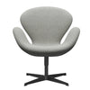 Fritz Hansen Swan Lounge, czarny lakier/hallingdal White/Grey