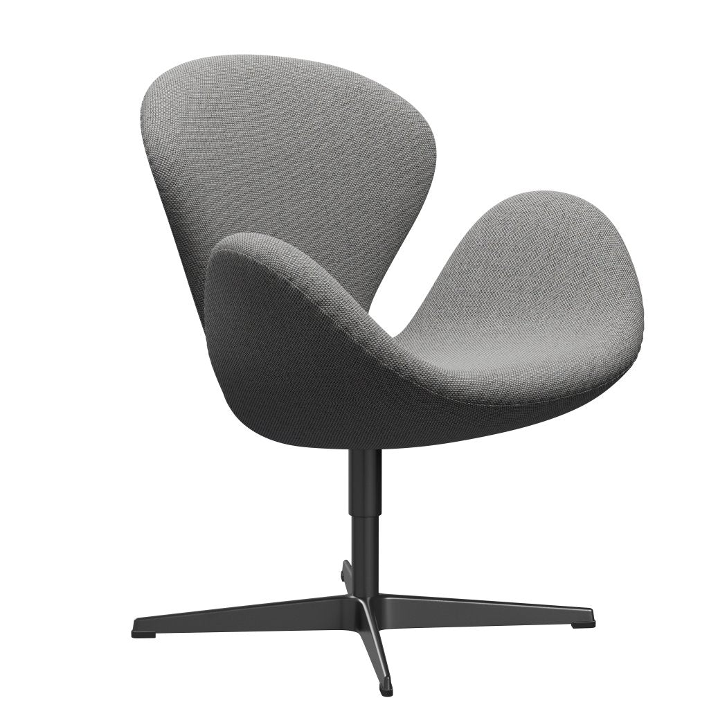 [product_category]-Fritz Hansen Swan Lounge Chair, Black Lacquered/Re Wool Wool White/Natural-Fritz Hansen-3320-REW108-BLLA-FRI-2