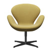 Fritz Hansen Swan Lounge Chair, Black Lacquered/Rime Lime Green/White