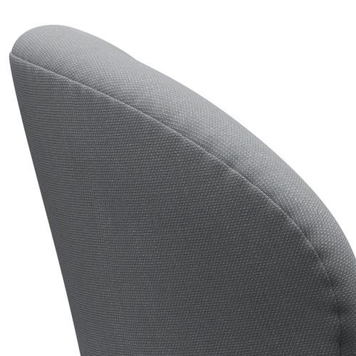 [product_category]-Fritz Hansen Swan Lounge Chair, Black Lacquered/Steelcut Light Grey-Fritz Hansen-3320-STI140-BLLA-FRI-5