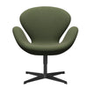  Swan Lounge czarny lakier/Steelcut Trio Soft Green