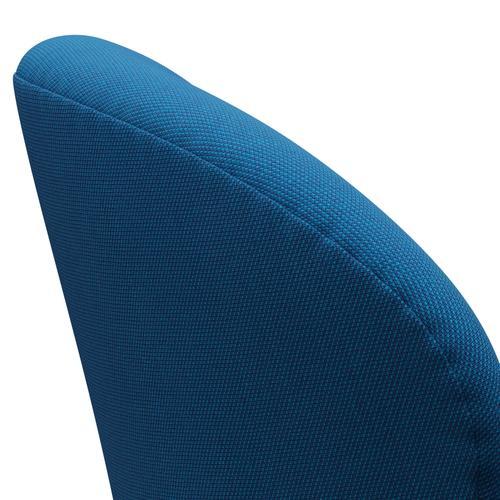 [product_category]-Fritz Hansen Swan Lounge Chair, Black Lacquered/Steelcut Trio Turquoise/Blue-Fritz Hansen-3320-STR865-BLLA-FRI-5