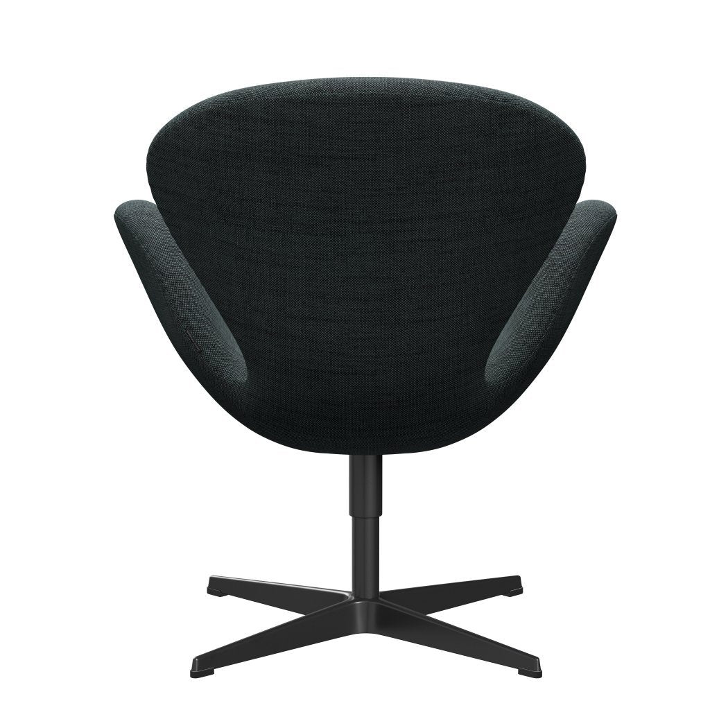 [product_category]-Fritz Hansen Swan Lounge Chair, Black Lacquered/Sunniva Black/Light Blue-Fritz Hansen-3320-SV763-BLLA-FRI-4