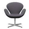  Swan Lounge Chair Satin Brushed Aluminium/Capture Dark Grey