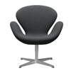  Swan Lounge Chair Satin Brushed Aluminium/Christianshavn Grey Uni