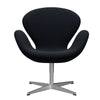  Swan Sallo -Lounge satynowy szczotkowany aluminium/Diablo Dark Blue