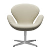  Swan Lounge Chair Satin Brushed Aluminium/Diablo Oatmeal