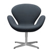  Swan Lounge Chair Satin Brushed Aluminium/Divina Grey