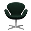  Swan Sallo -Lounge satynowy szczotkowany aluminium/divina Melange Dark Green (871)