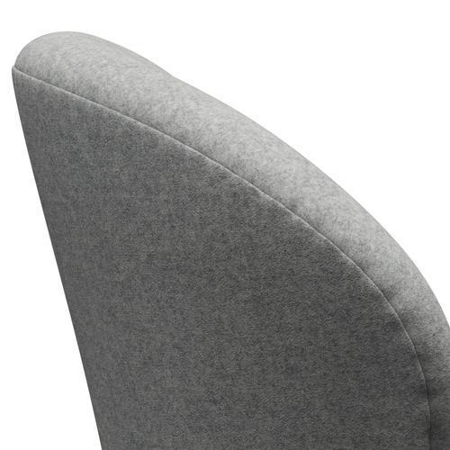 [product_category]-Fritz Hansen Swan Lounge Chair, Satin Brushed Aluminium/Divina Melange Light Grey-Fritz Hansen-3320-DIM120-SPAL-FRI-5