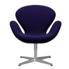  Swan Lounge satynowe szczotkowane aluminium/Divina Violet Dark (692)